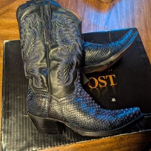 Black Exotic Leather Women's s Western Boots